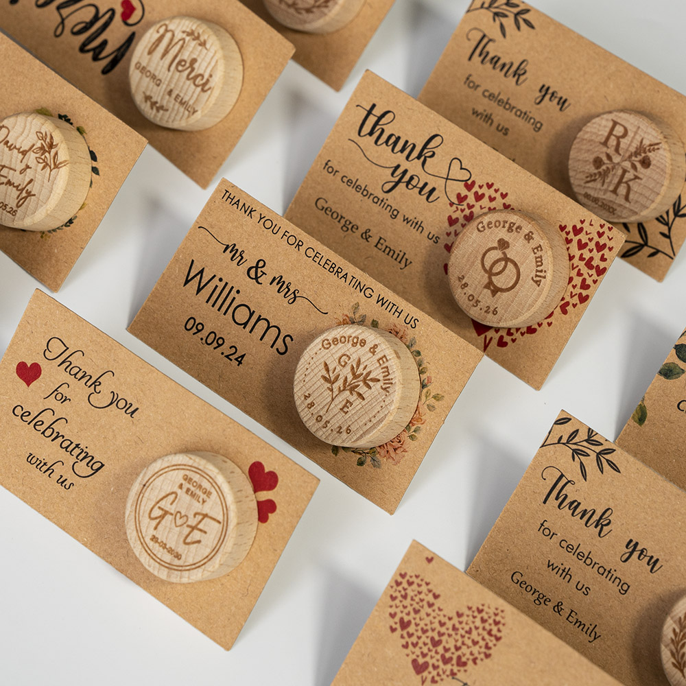 Wedding Supply List - Gepersonaliseerde cadeau wijnflessenstop met dank u