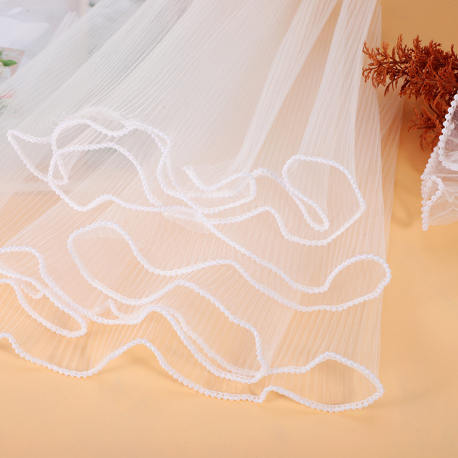 Wedding Floral Supply - Parelgaas Bloemverpakkingsnet voor boeketten, elegante romantische