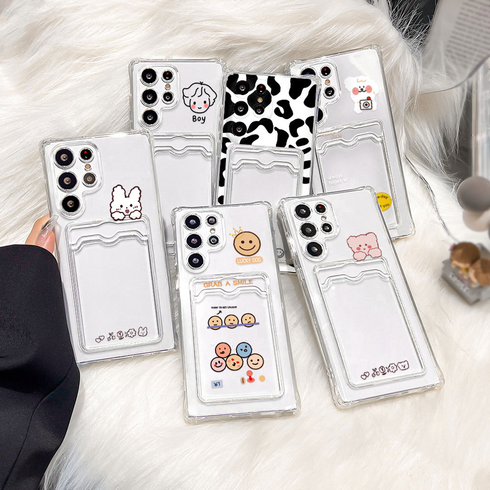 Place Card Holder - Kaarthouder Telefoon Case Voor Samsung Galaxy
