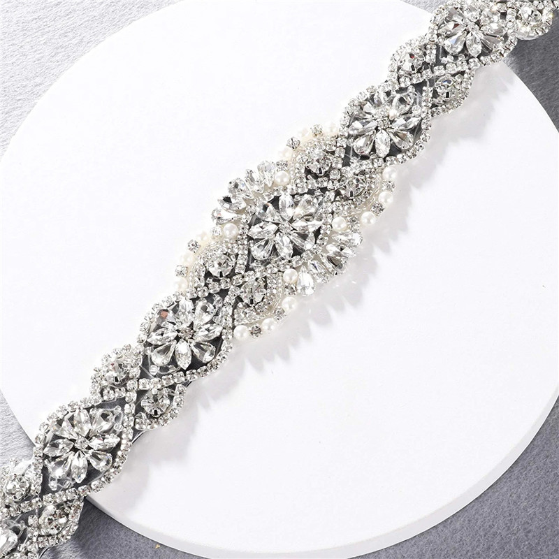 Bridal Sash Ribbon - Steentjes Bruidsriem Luxe Kristal Trouwjurk Riem