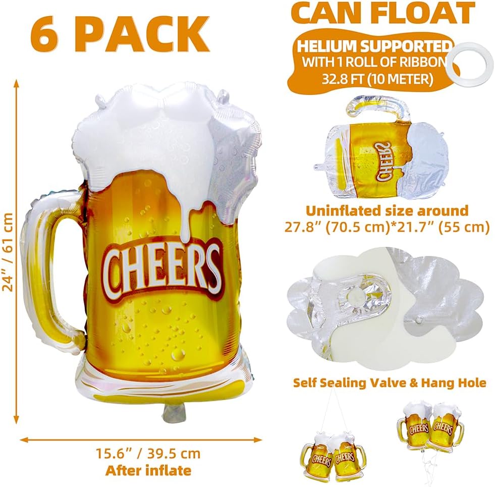 6 stks Cheers Bierpul Ballonne - Wedding Alcohol Supply recensie en prijs