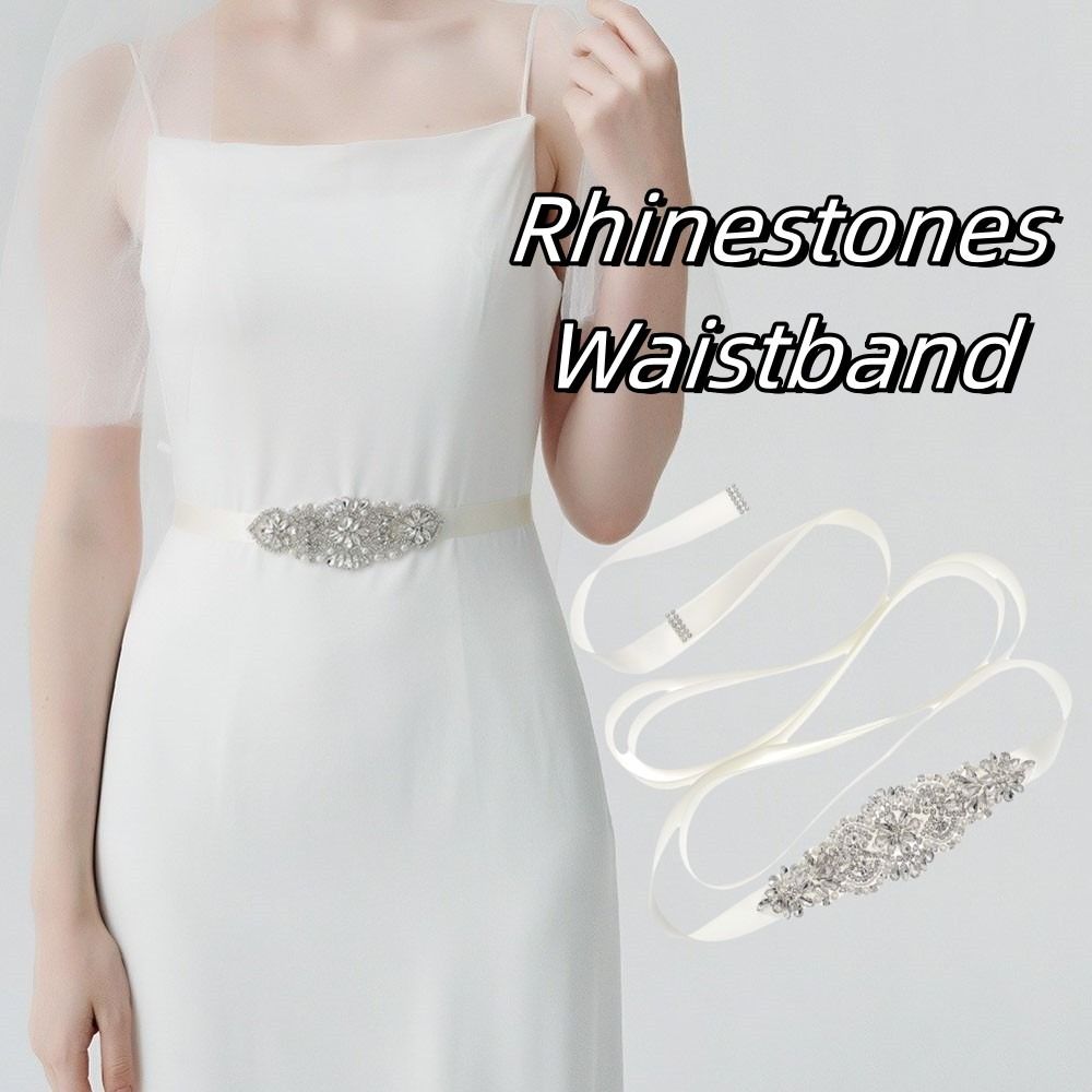 Mode lint bruidsriem zilveren  - Bridal Sash Ribbon recensie en prijs