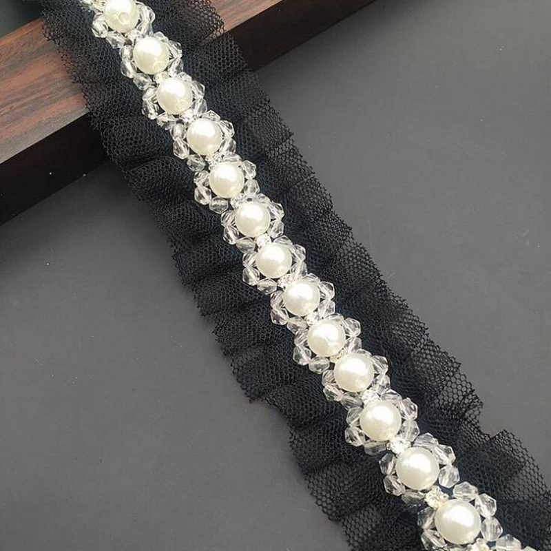 1 yard 1.5 cm Ivory Parel Hand - Bridal Sash Ribbon recensie en prijs
