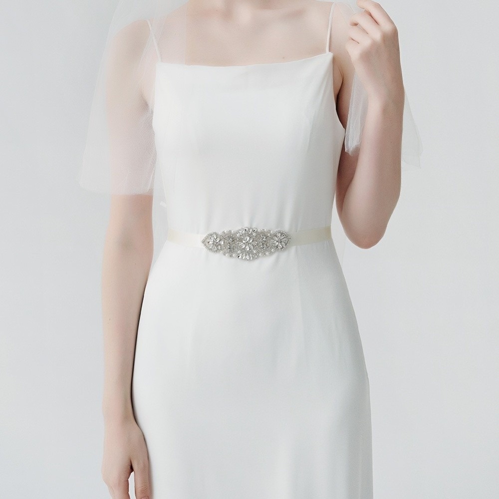 Mode lint bruidsriem zilver Ko - Bridal Sash Ribbon recensie en prijs