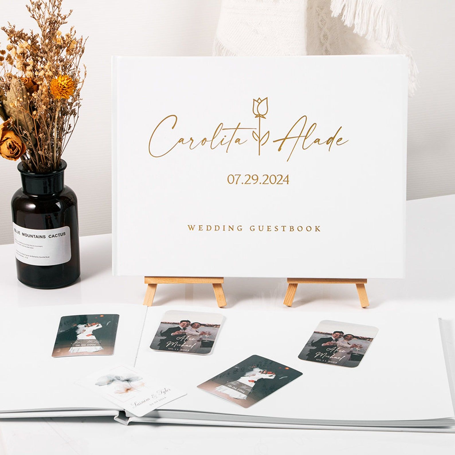 Aangepaste bruiloft gastenboek - Wedding Supply List recensie en prijs